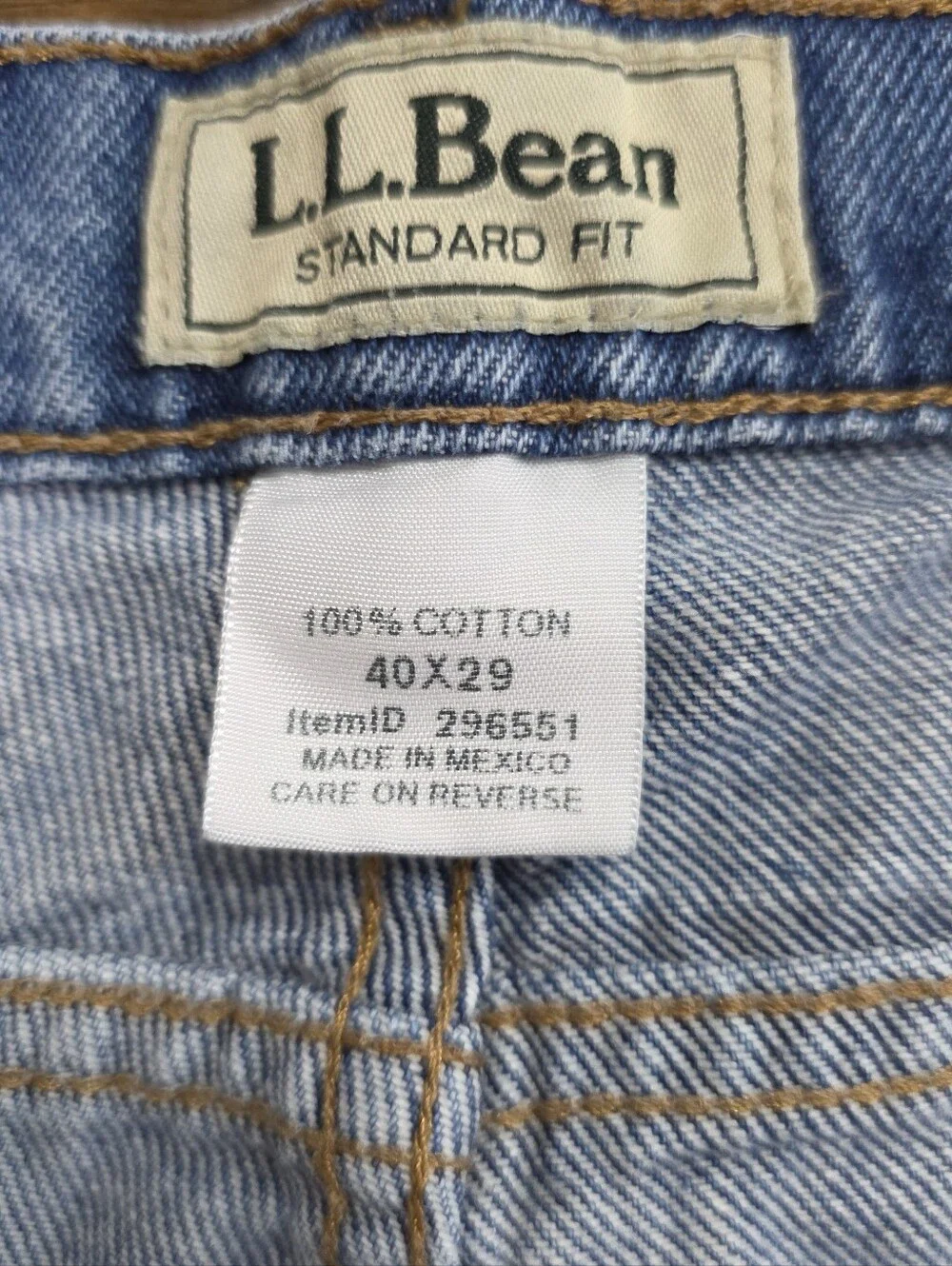 L.L. Bean Men's Double L Heavyweight Denim Straight Leg Jeans Size 40